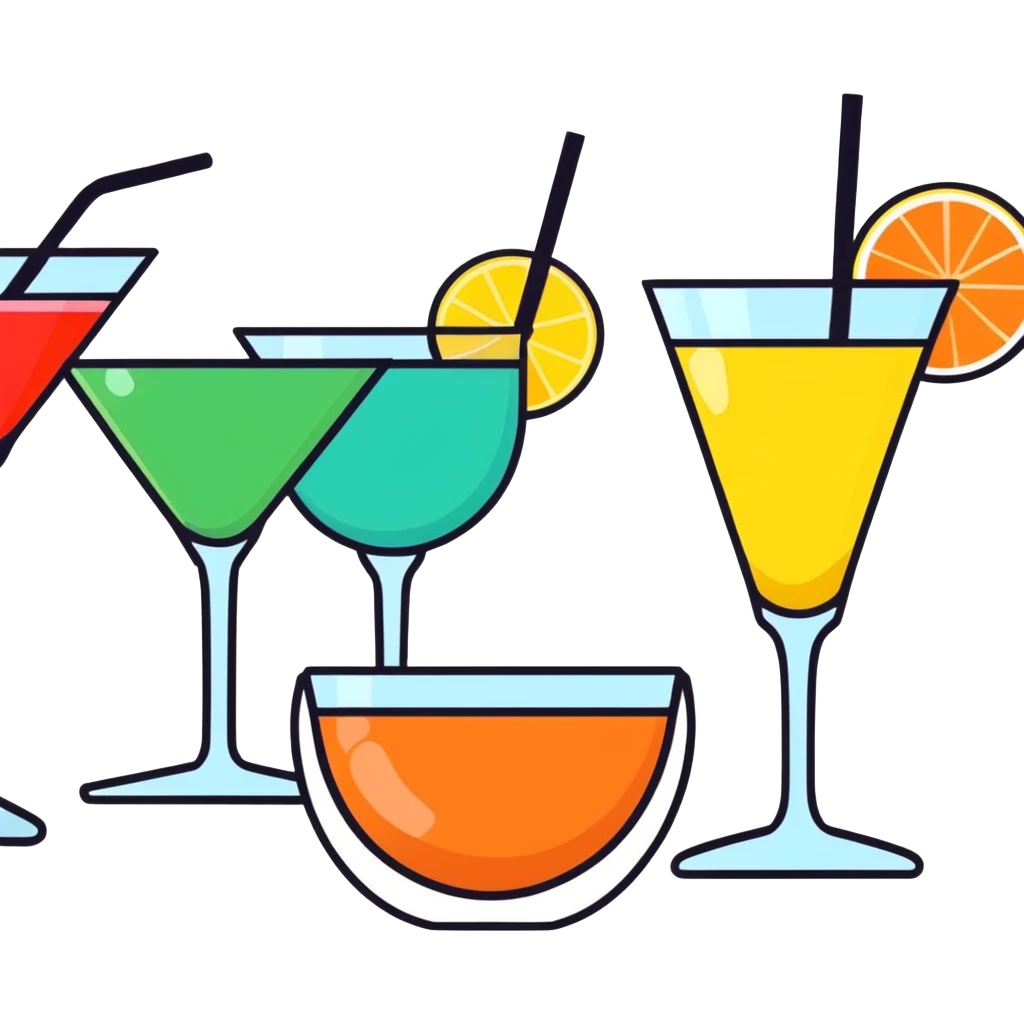 Cocktails with sunglasses  emoji