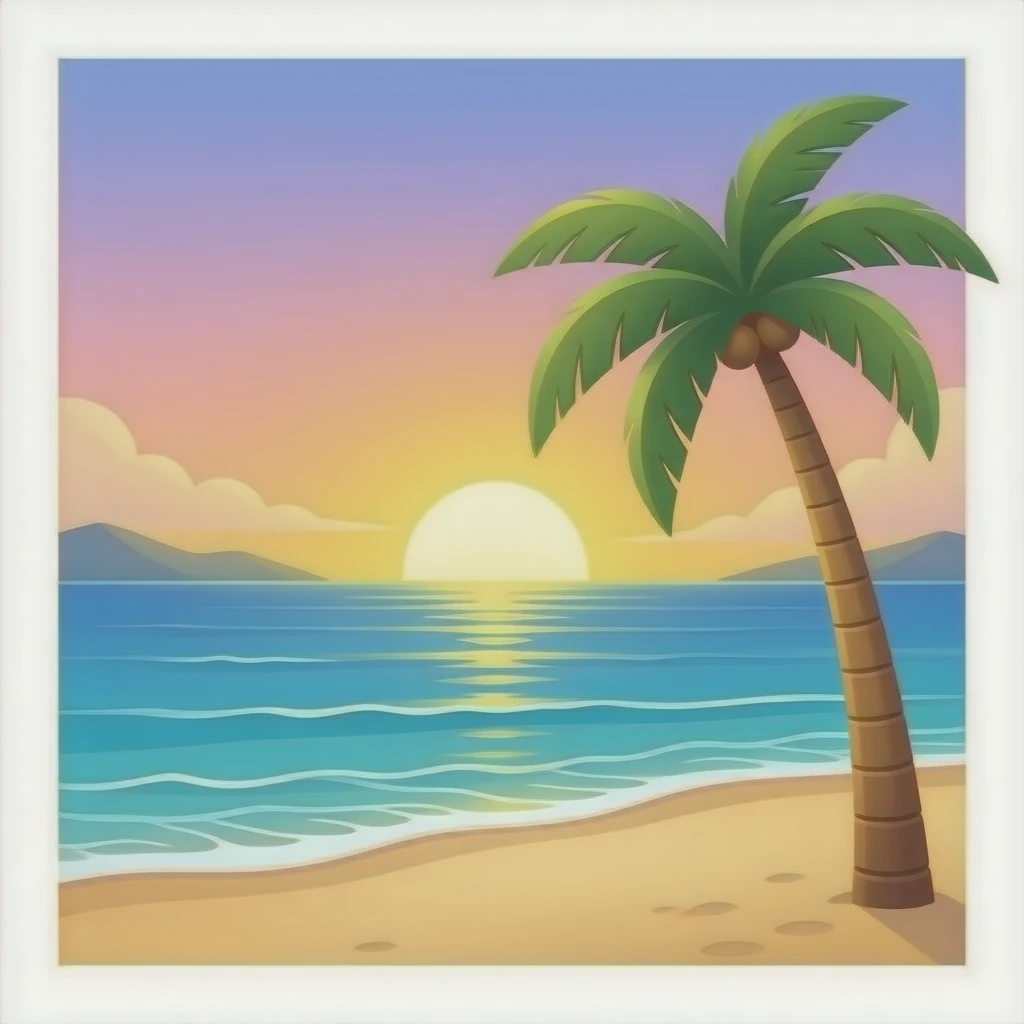 Make a beach emoji that’s more aesthetic than the wave and pastel emoji
