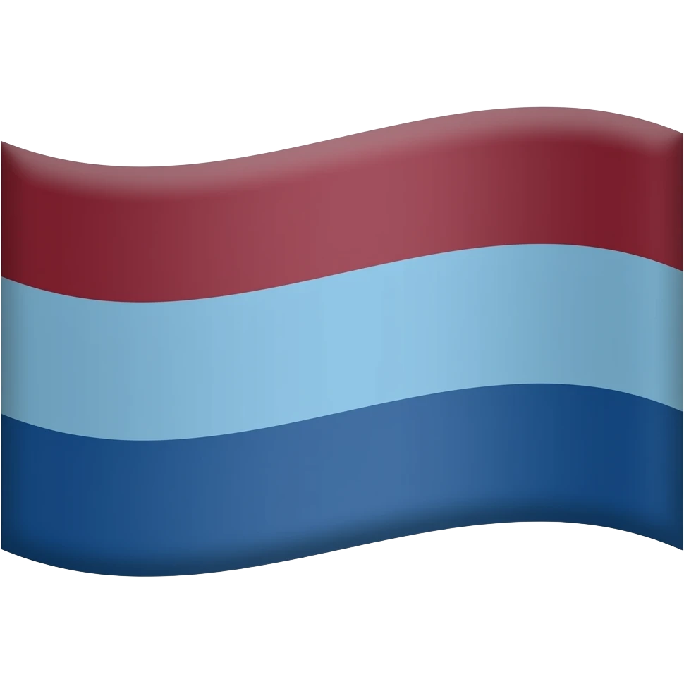 Maroon light blue dark blue strip style flag emoji