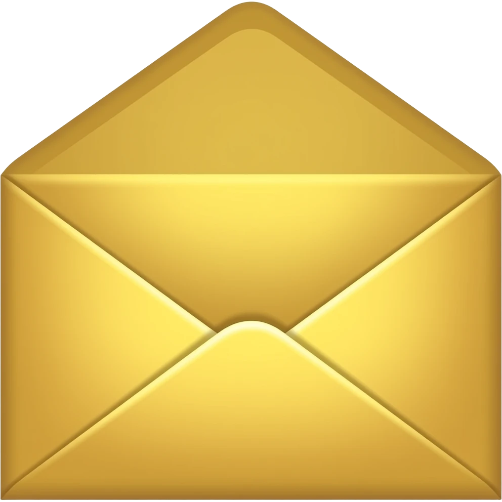 Gold envelope emoji