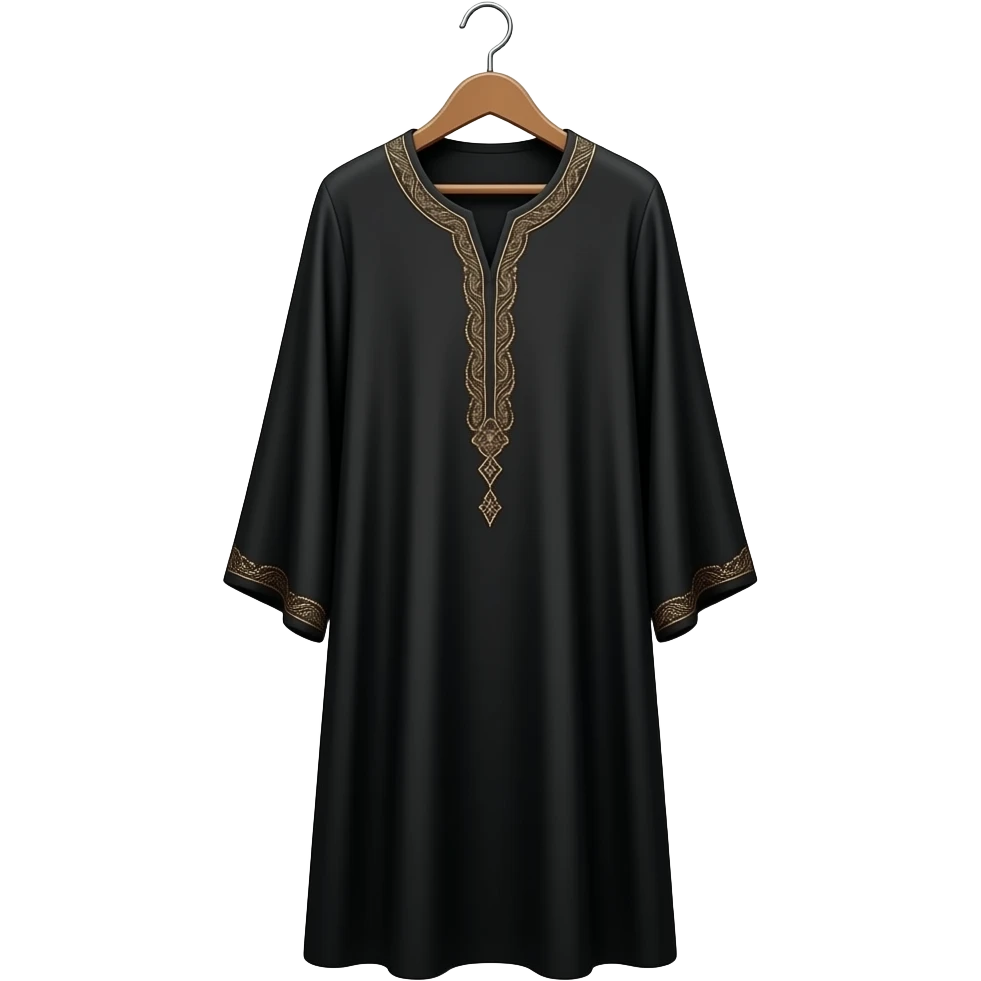 abaya black hanging emoji