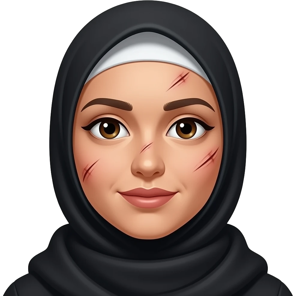 Hijabi woman scarred emoji