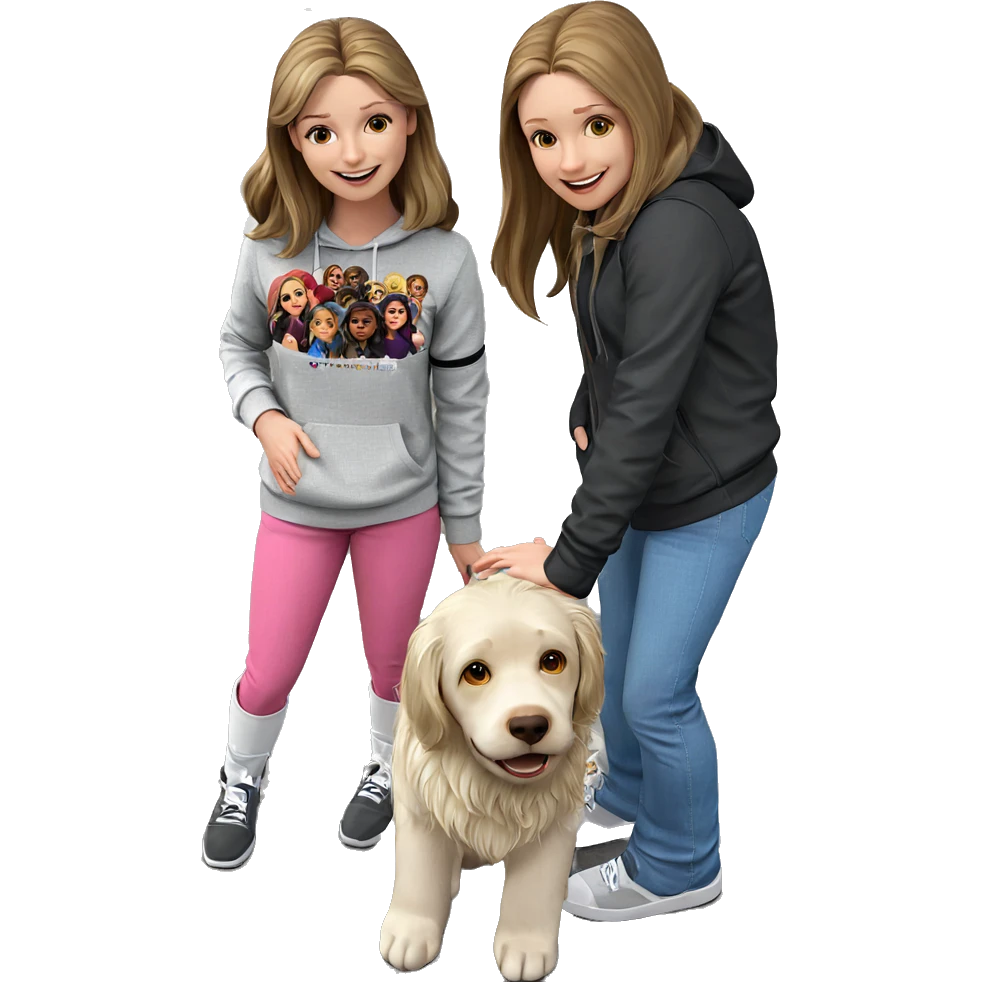 girls enjoying a sunny day emoji