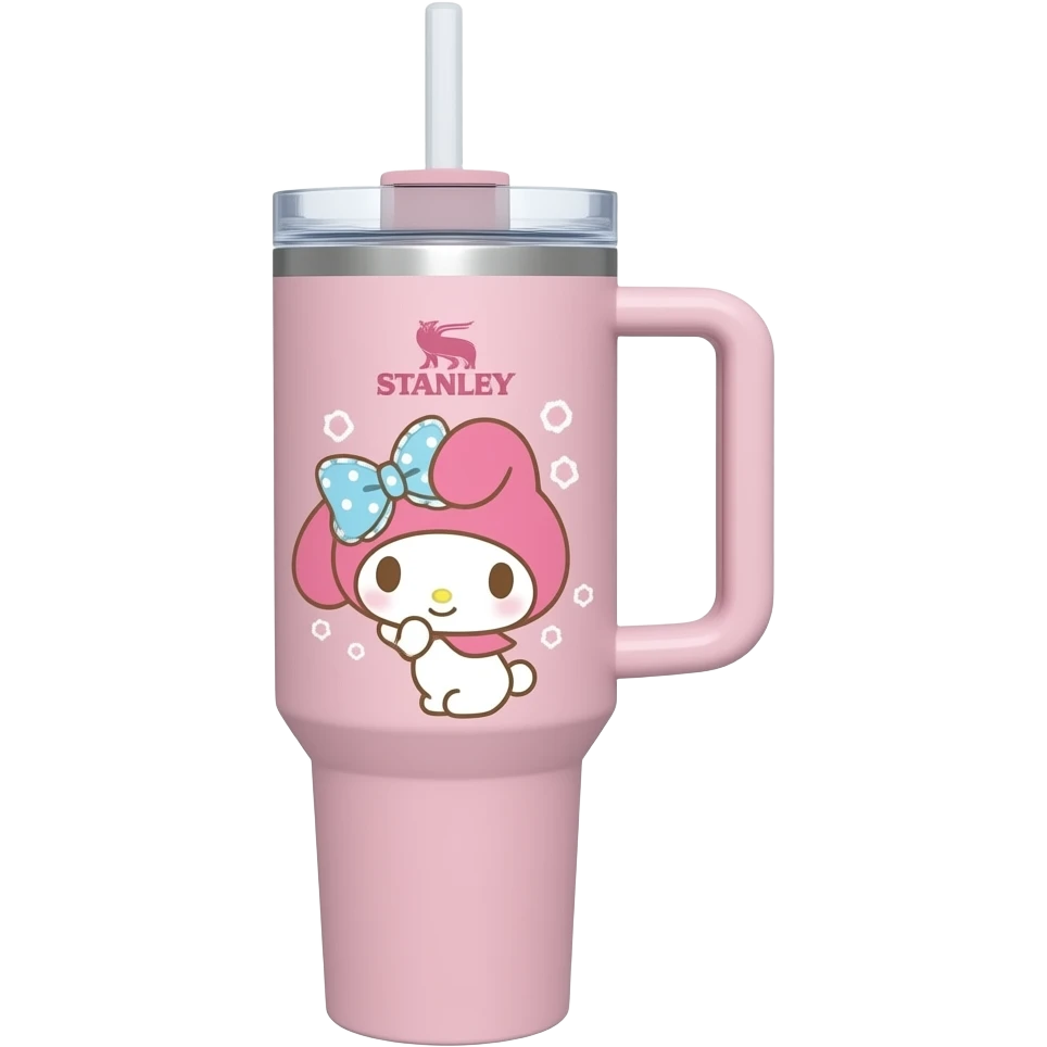 Copos Stanley rosa da My Melody emoji