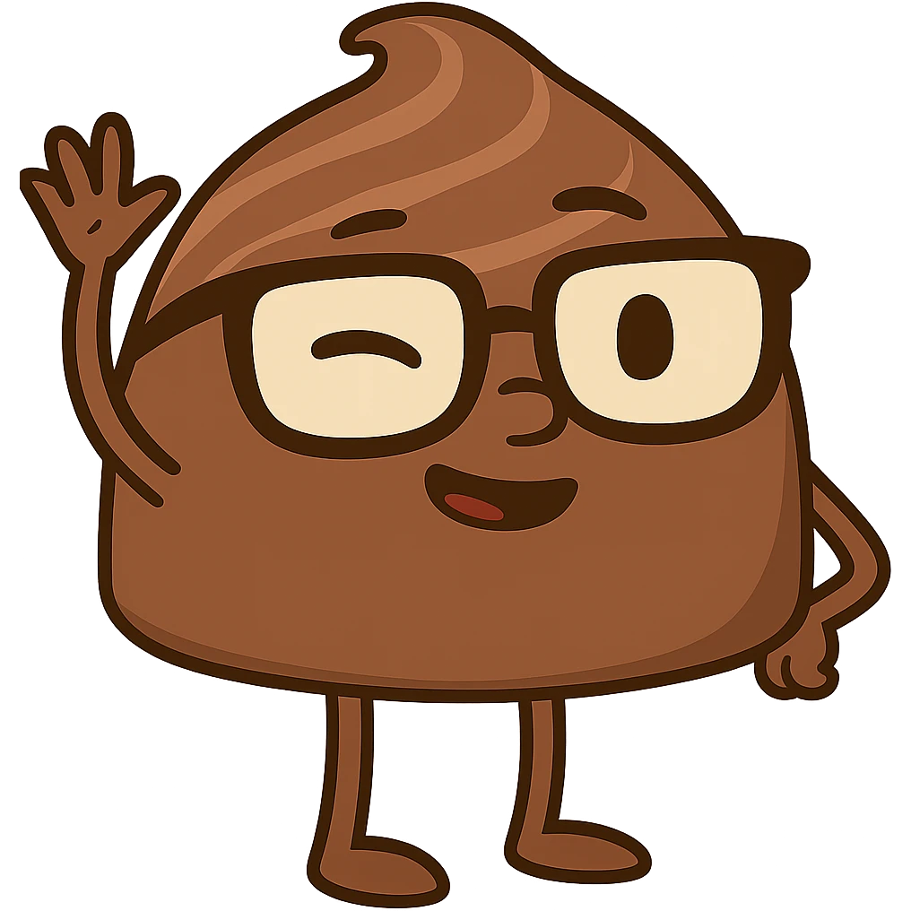 Animated chocolate truffle character raising one hand to wave and winking one eye, maintaining the same style as the original image with a transparent background. emoji