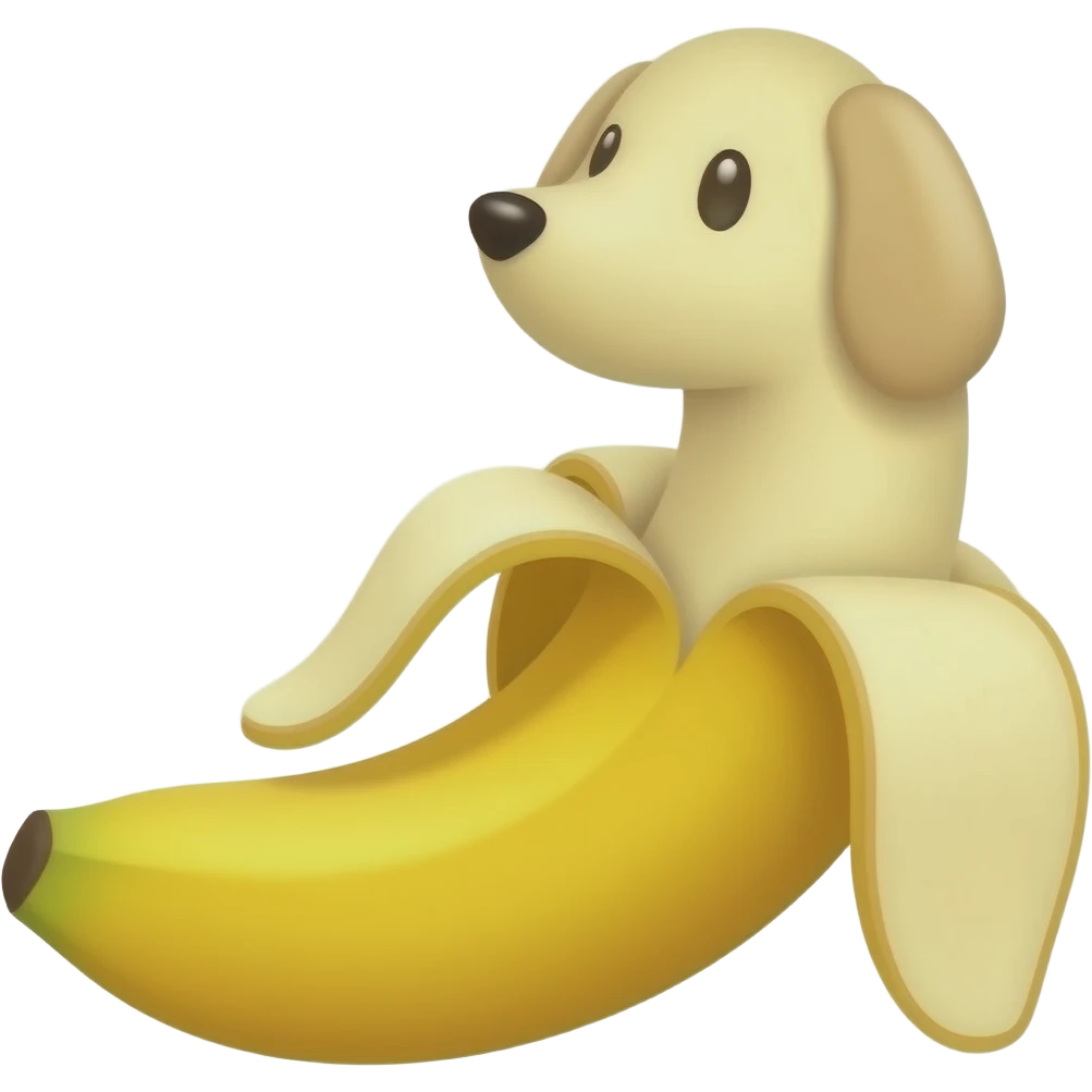 full banana like Dog emoji