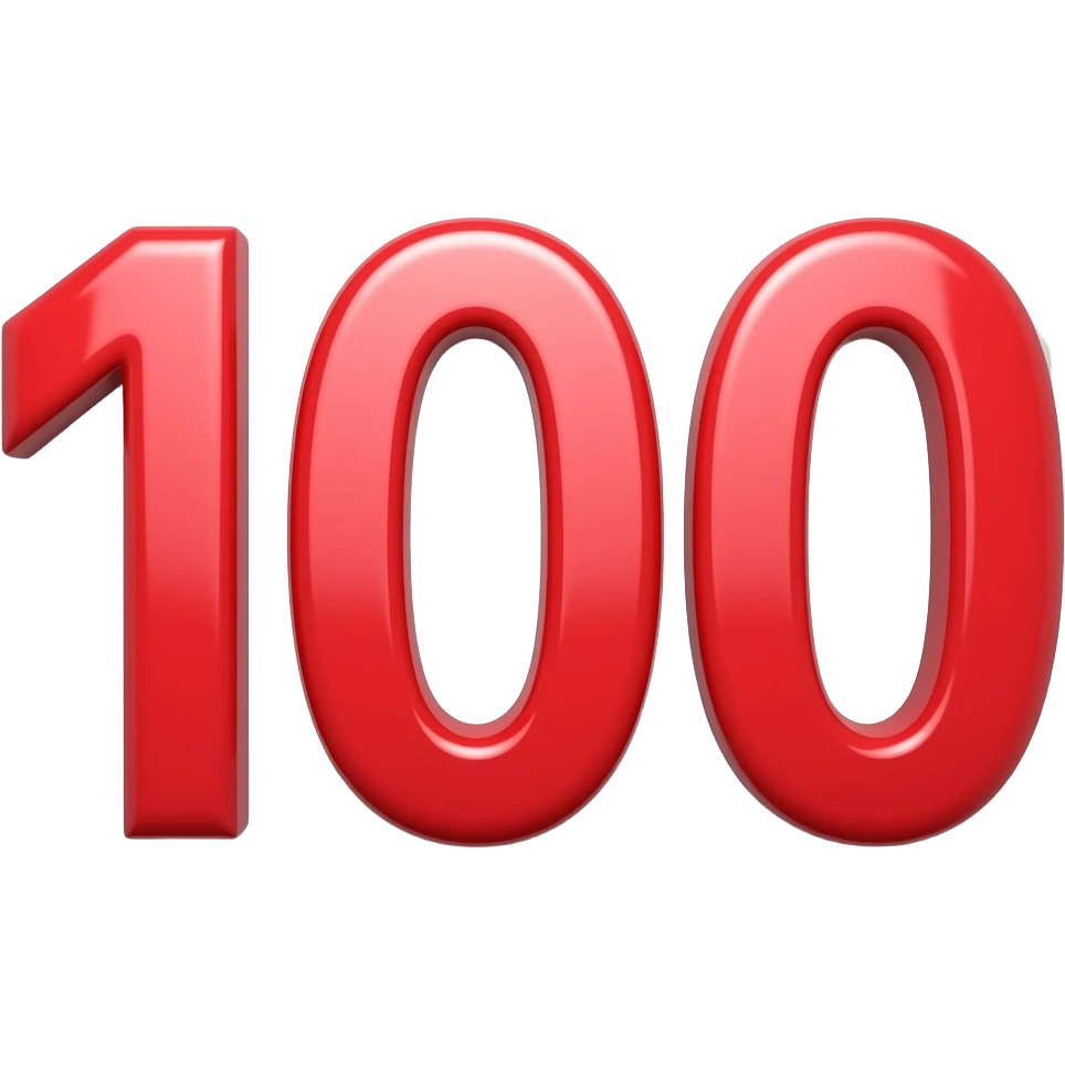red hundred emoji