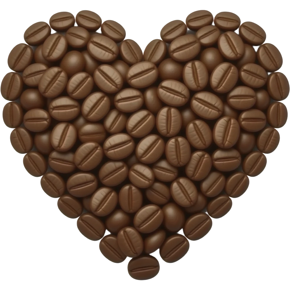 Granos de café en forma emoji