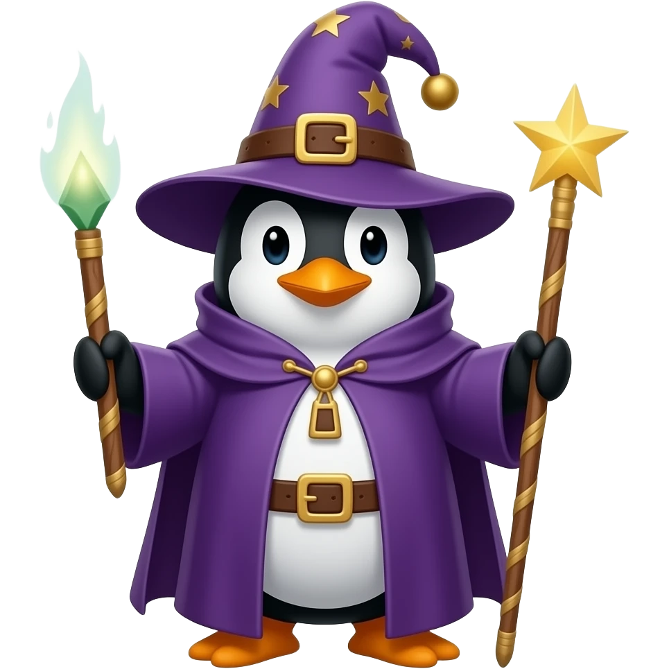 Penguin Wizard emoji