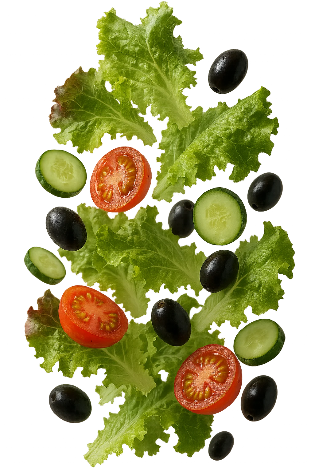 INSALATA CHE CADE DALL'ALTO, IPERREALISTICO 4K emoji
