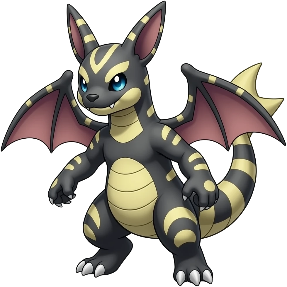 Cool Edgy Zangoose-Absol-Seviper Fakémon Digimon with Edgy markings, full body, outlined emoji