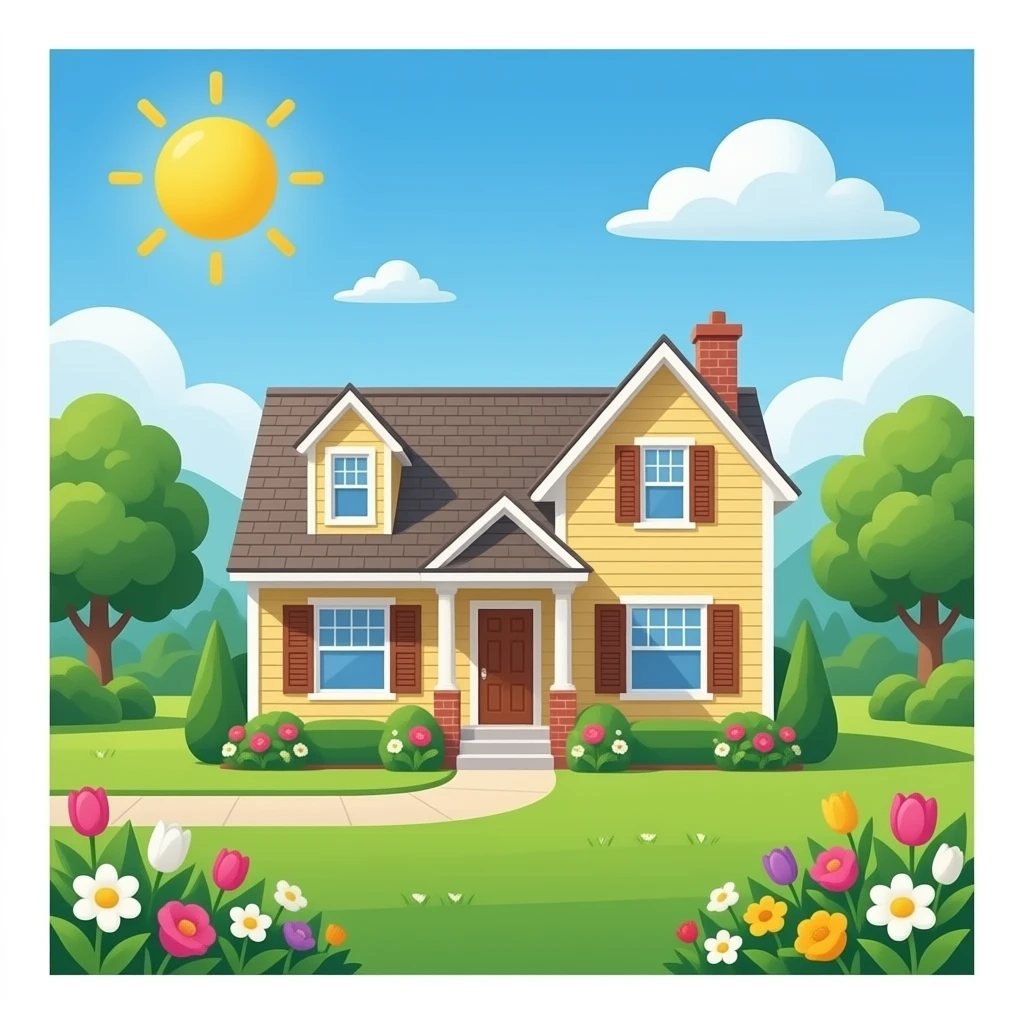 beautiful home emoji