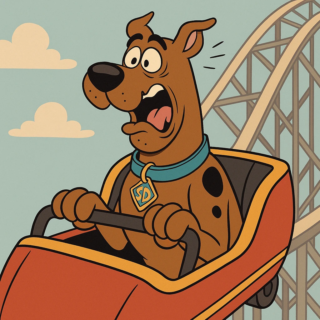 Scooby doo dans un roller coaster  emoji