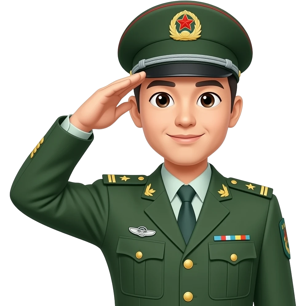 chinese man saluting emoji