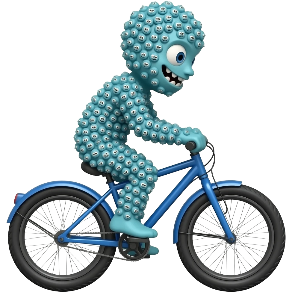 10000 Little monster  in the car and bike emoji