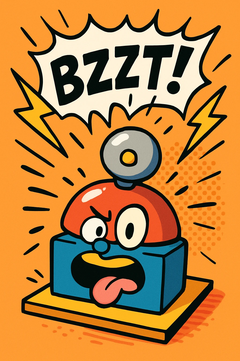 a buzzer making a funny sound in comic style emoji