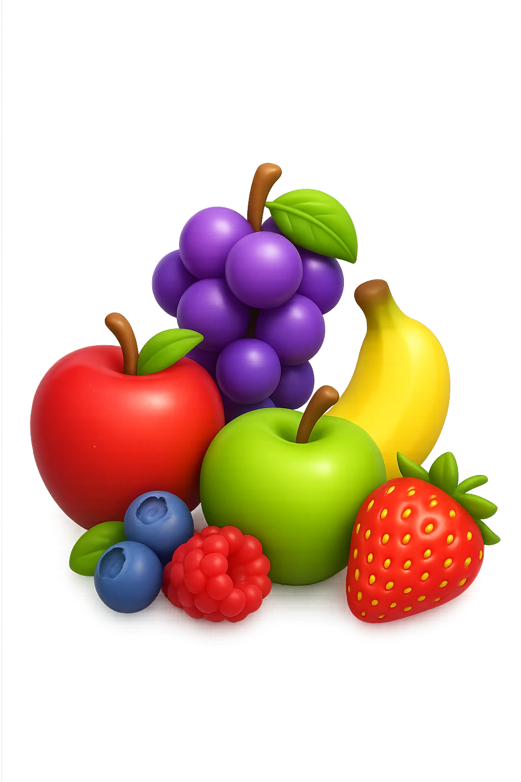 emoji 3d stile iphone che rappresenta montagnetta di frutta fresca 3d emoji