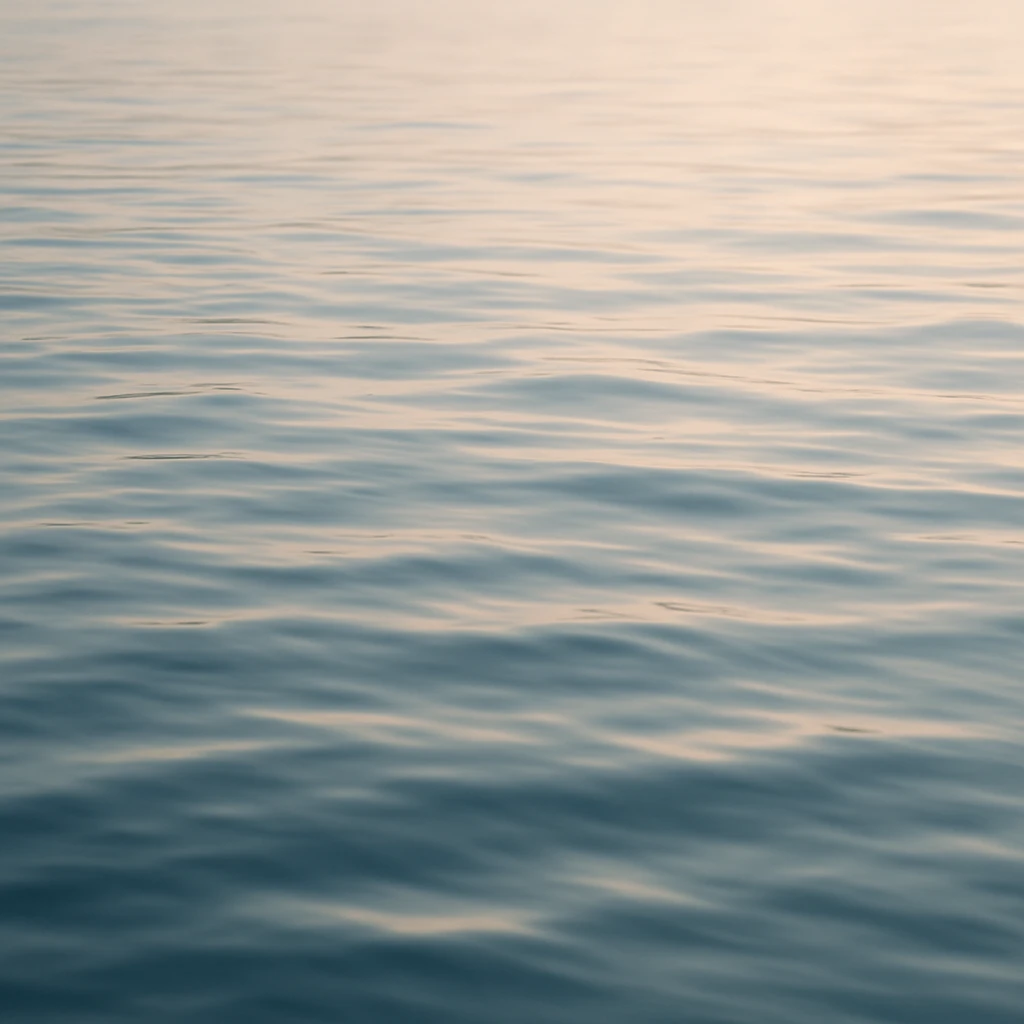 realistic water surface with reflection, serene, soft lighting, gentle ripples, tranquil mood emoji