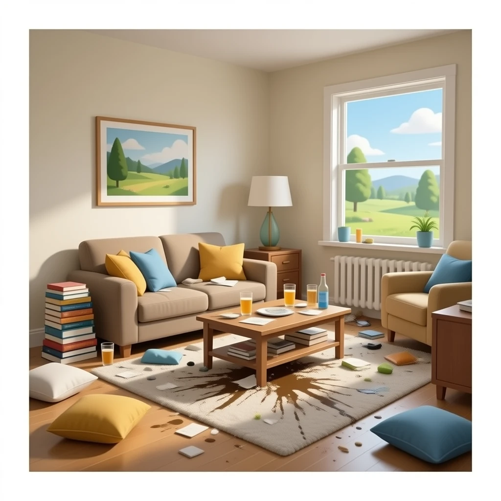 a messy living room emoji