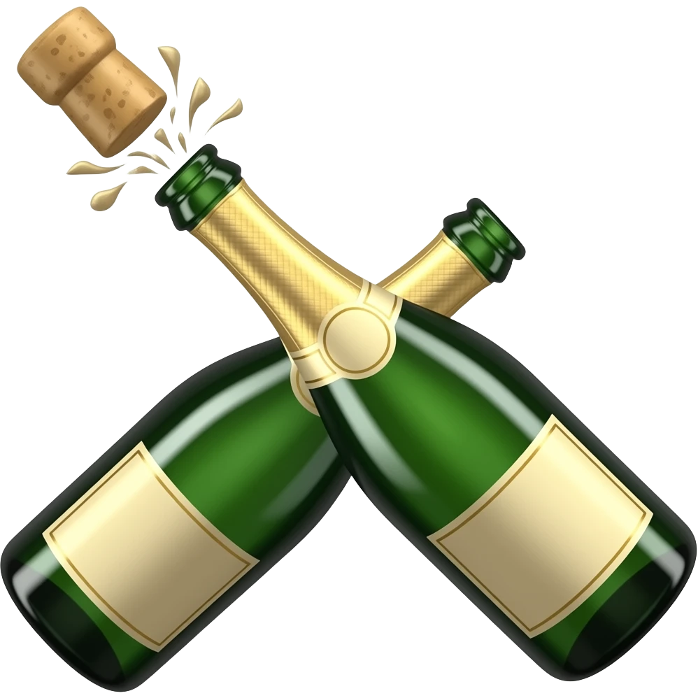 champagne pop emoji for milestone events emoji