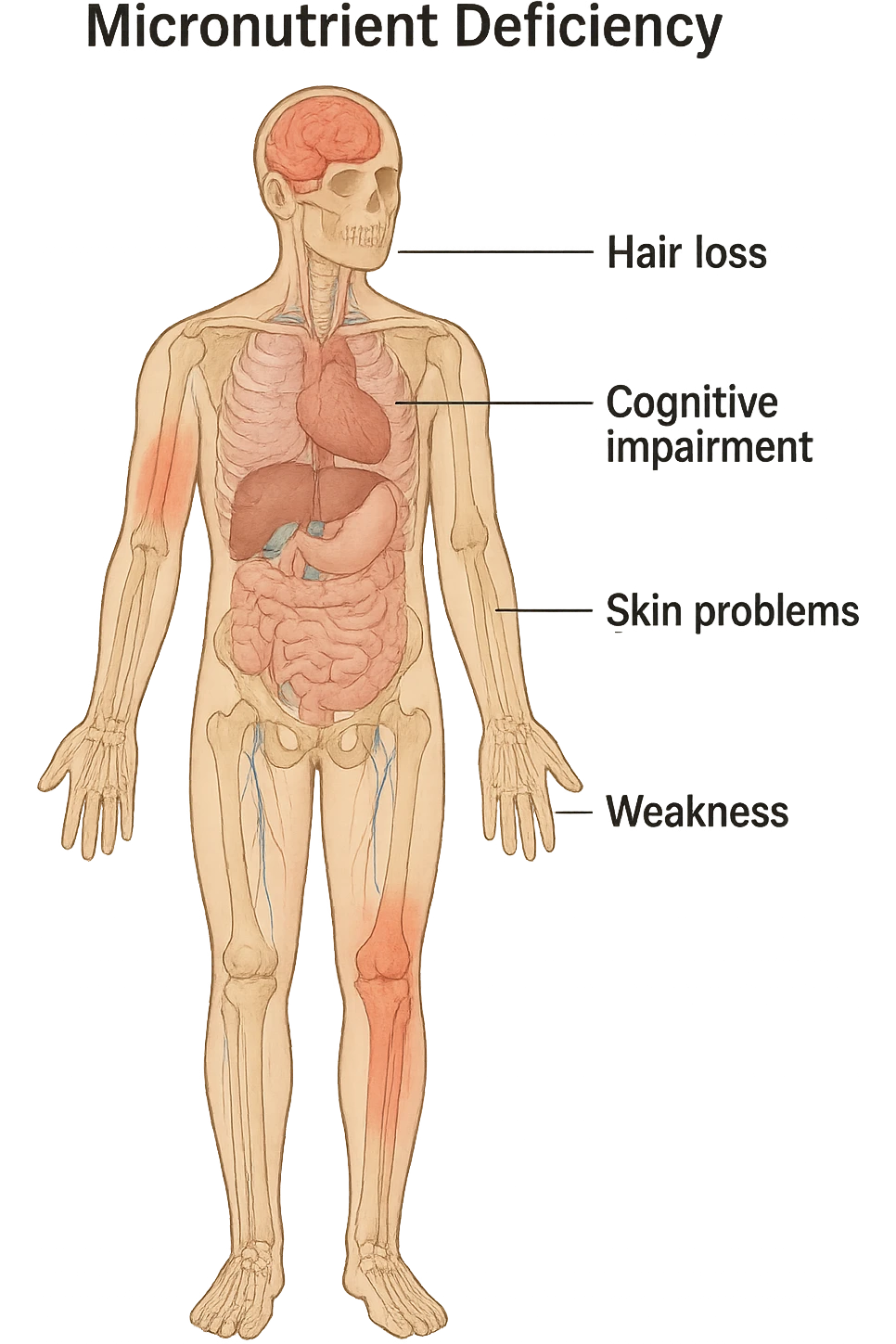 corpo umano in carenza di micronutrienti in italiano emoji
