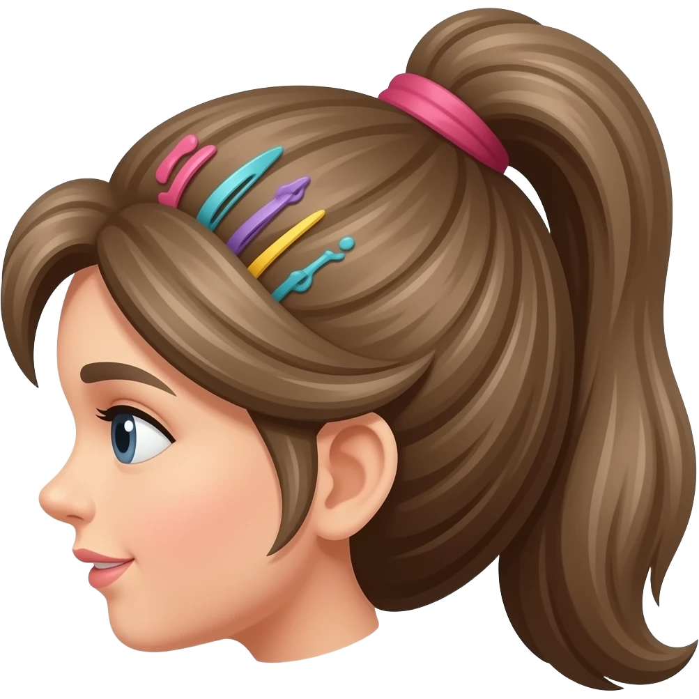 hair claw clip emoji