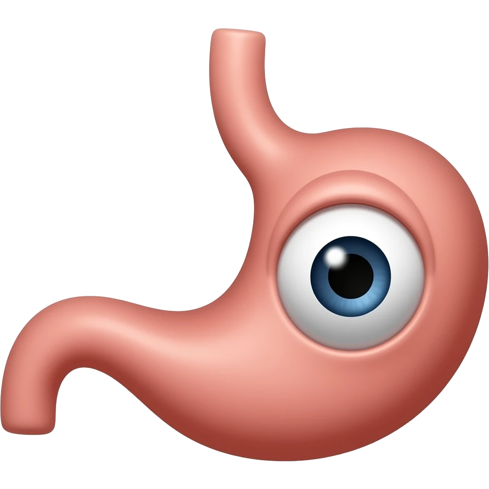 stomach with eyes emoji