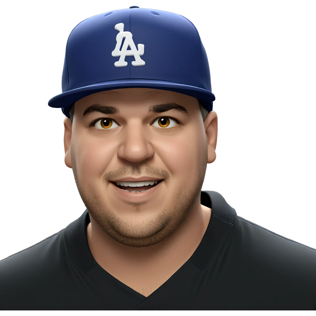 smiling man in baseball cap emoji