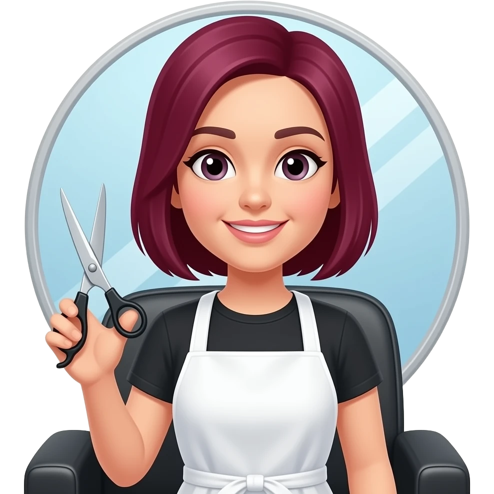 bordô cabelereiro emoji