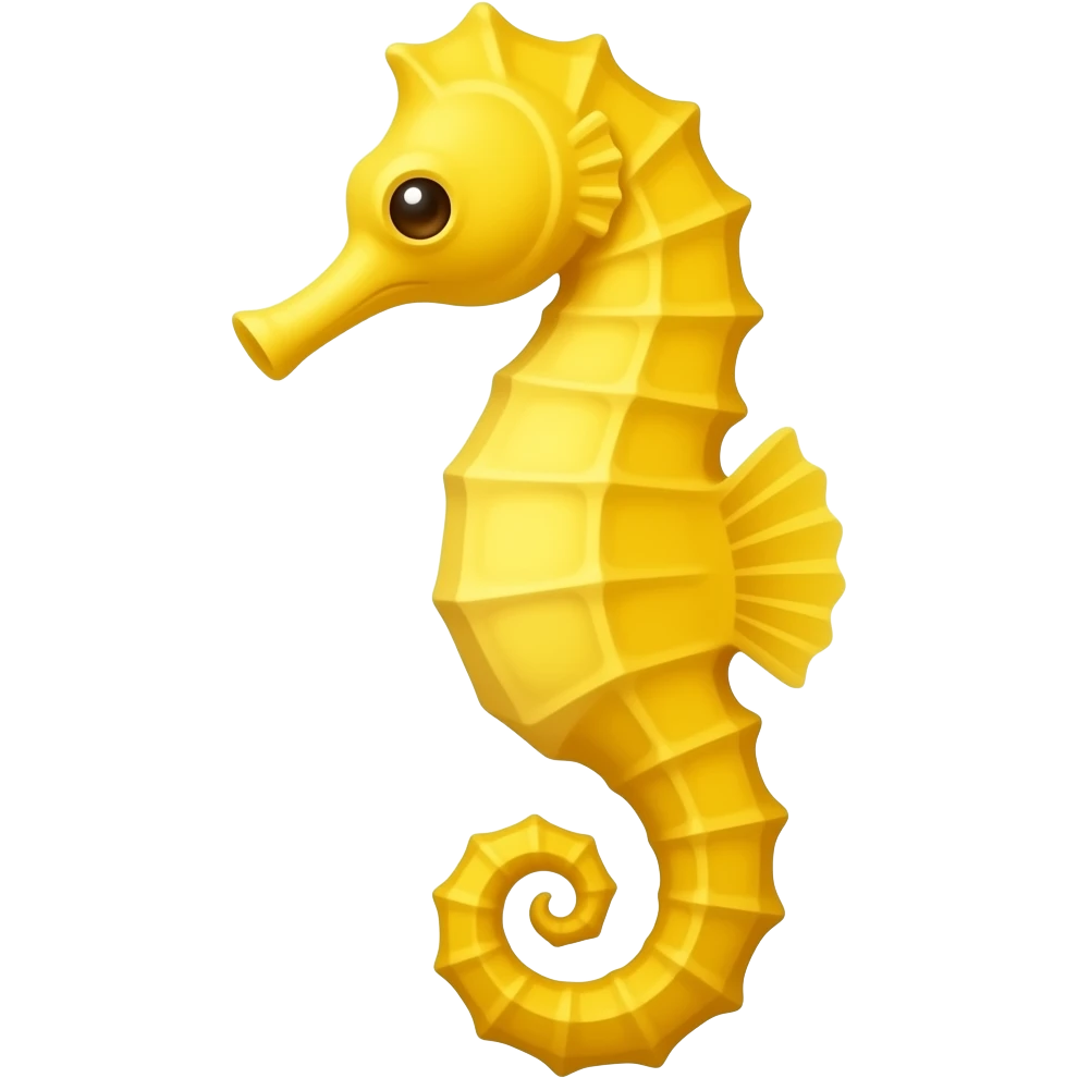 Yellow left facing seahorse emoji