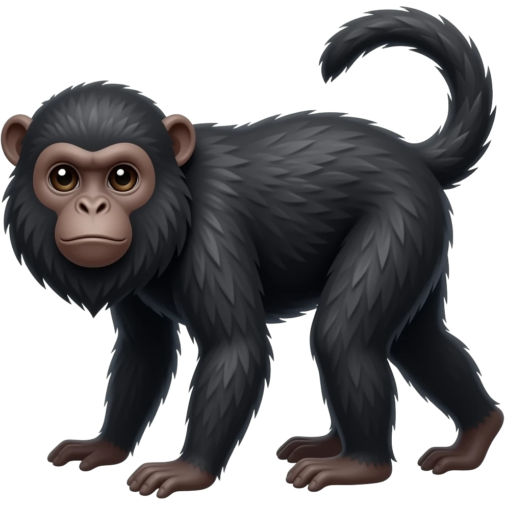 Black Howler monkey emoji