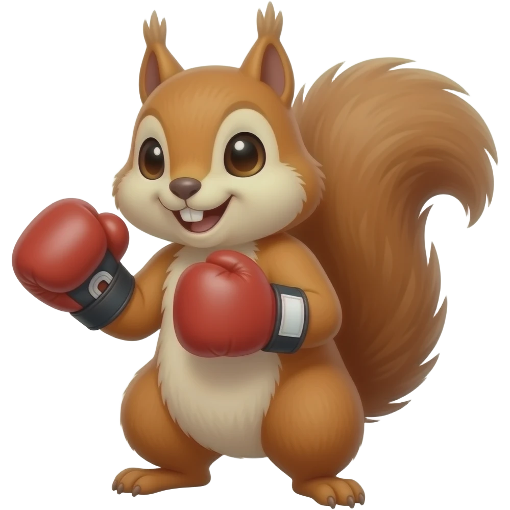 Create a squirrel with boxing gloves emoji