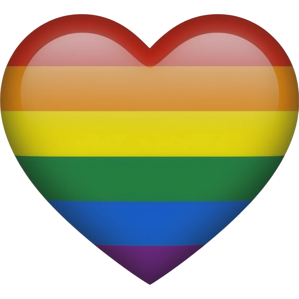 Lesbian flag heart emoji