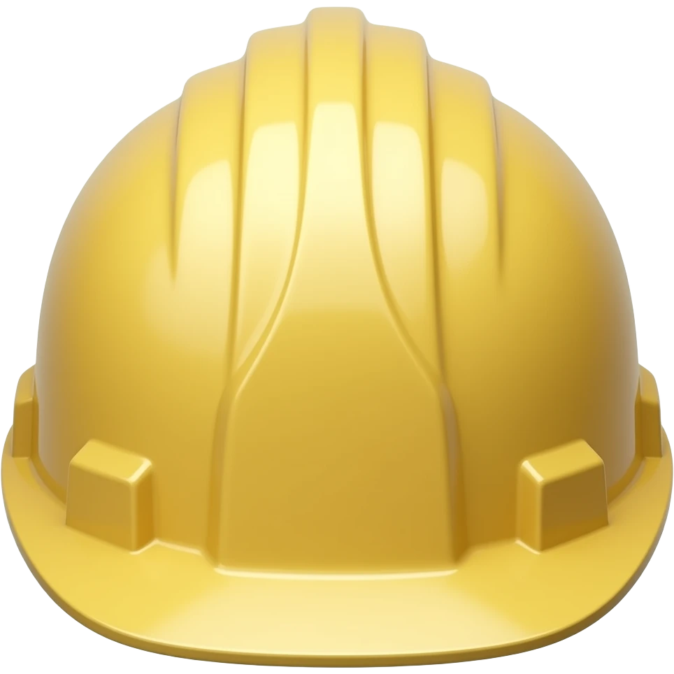 worker's helmet emoji, bold black outline, cartoon emoji