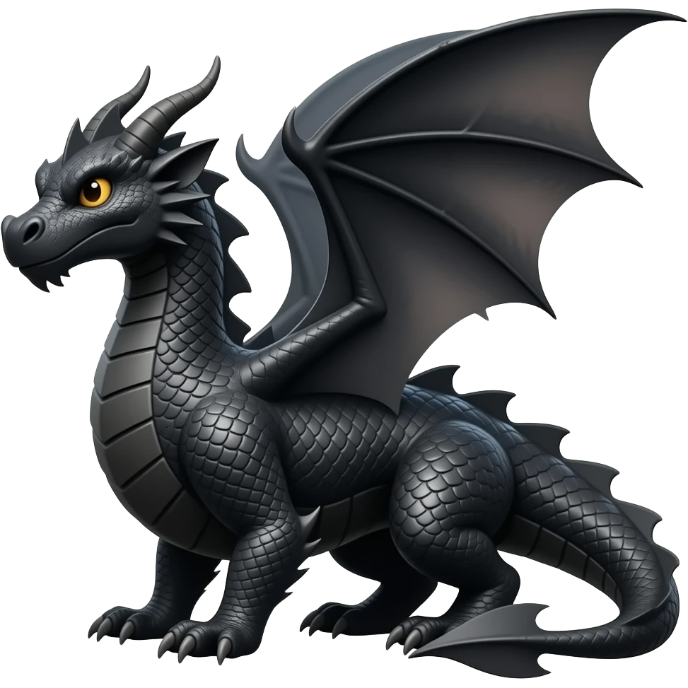 I want full black dragon emoji
