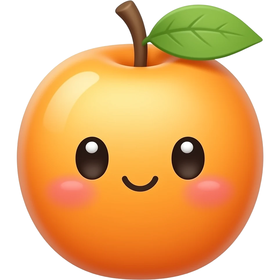 Kawaii fruit of gomi warm emoji