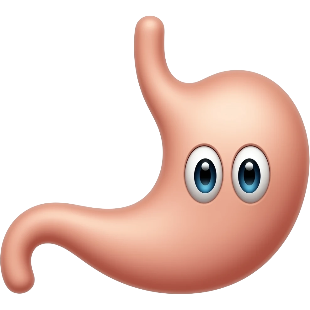 stomach with eyes emoji