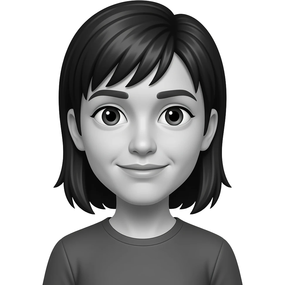 black and white emoji