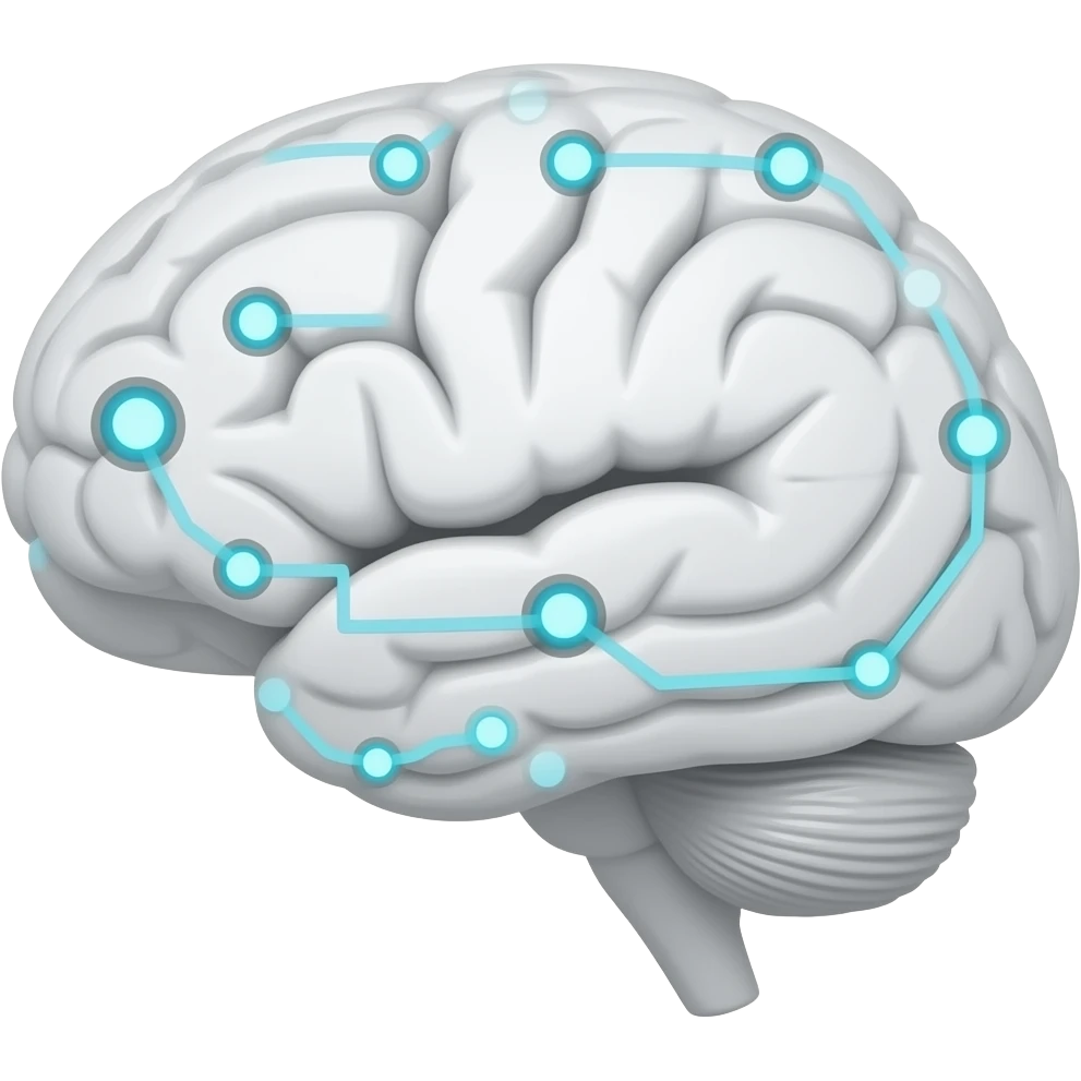 LOGO BRAIN ARTIFICIAL INTELLIGENCE WITHE emoji
