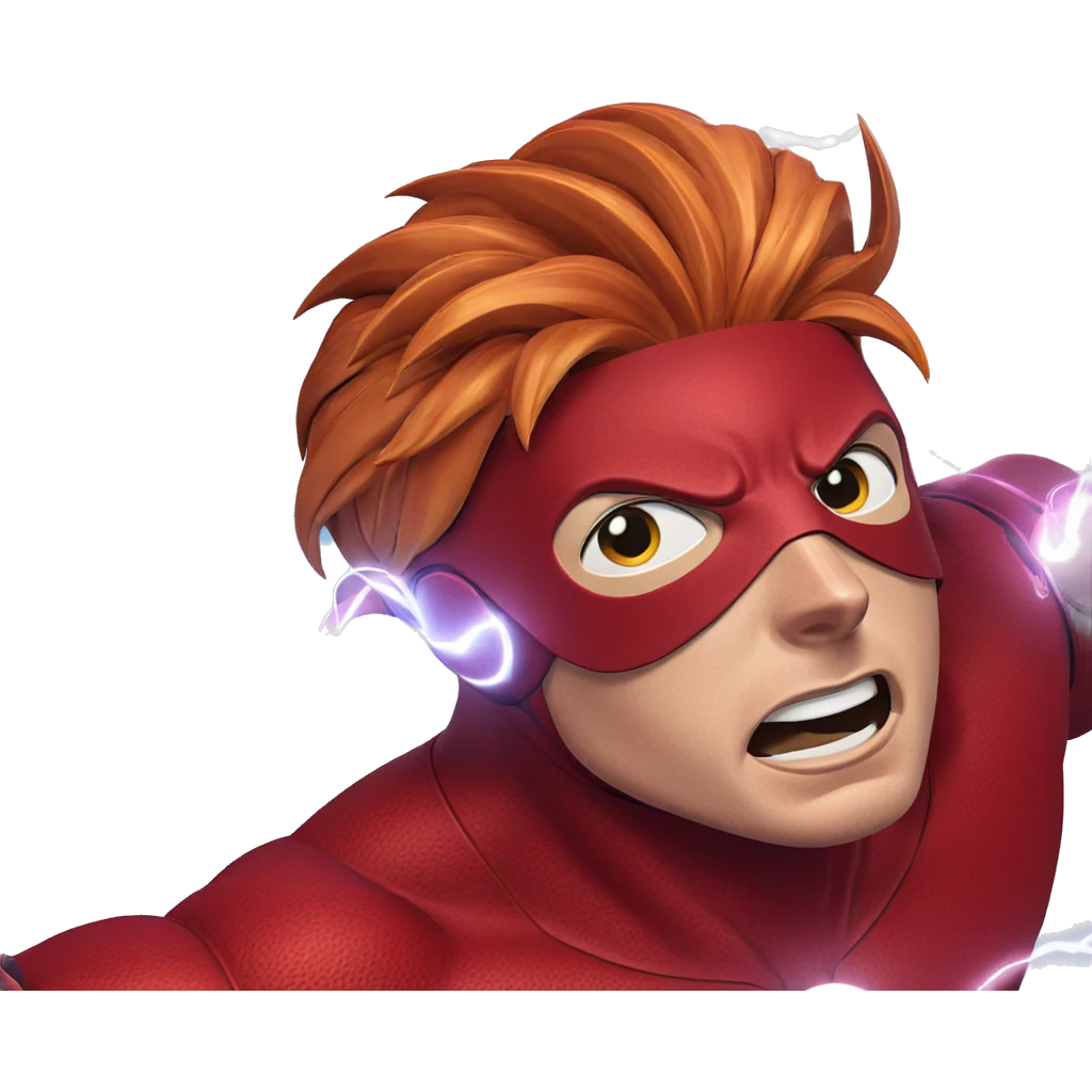 masked superhero with electric powers emoji