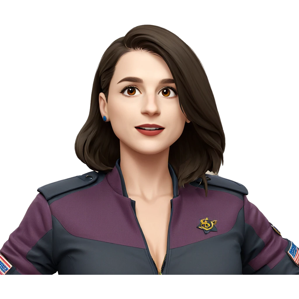 military girl in jacket emoji