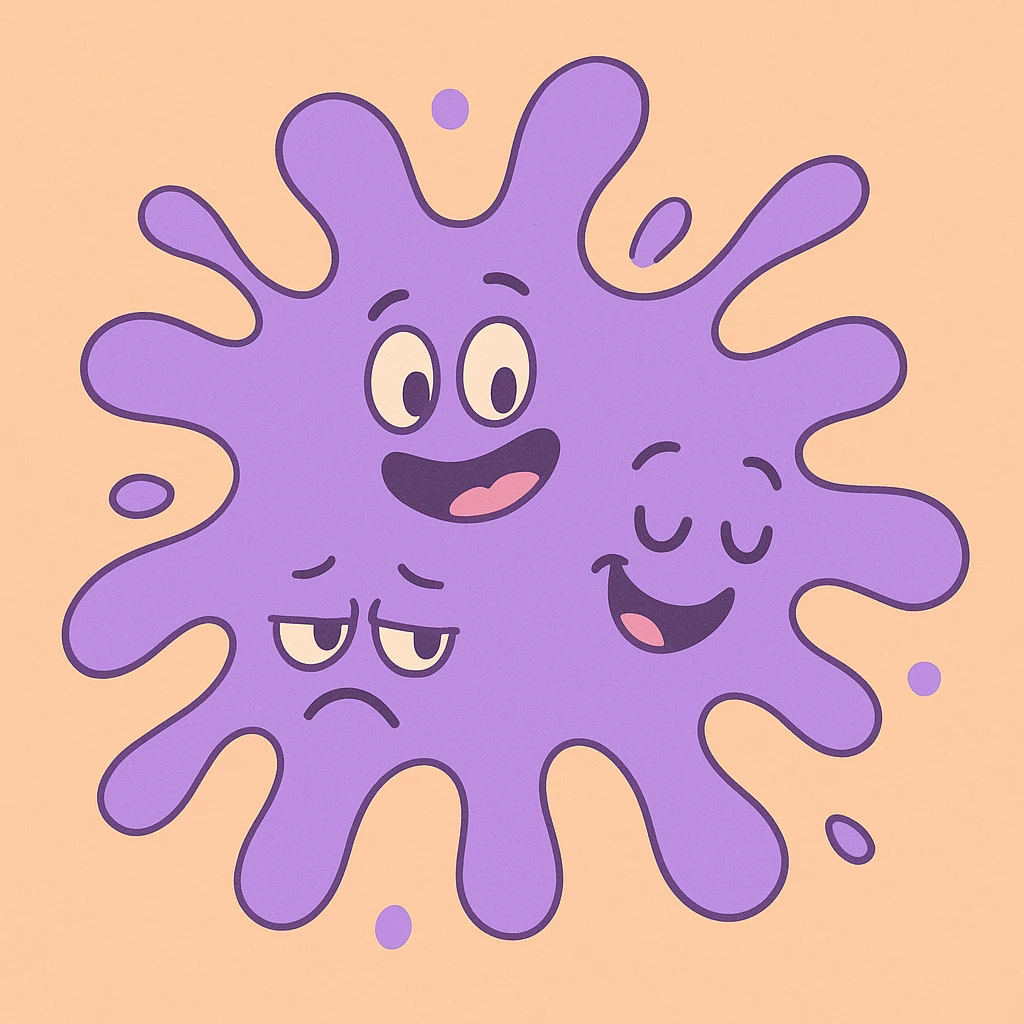 A purple paint splash emoji