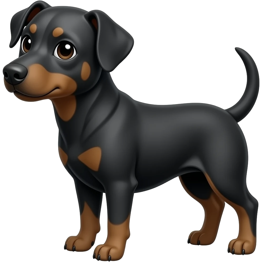Собака черная маленькая emoji