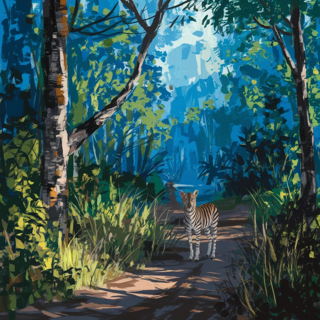 digital painting image of jungle safari emoji