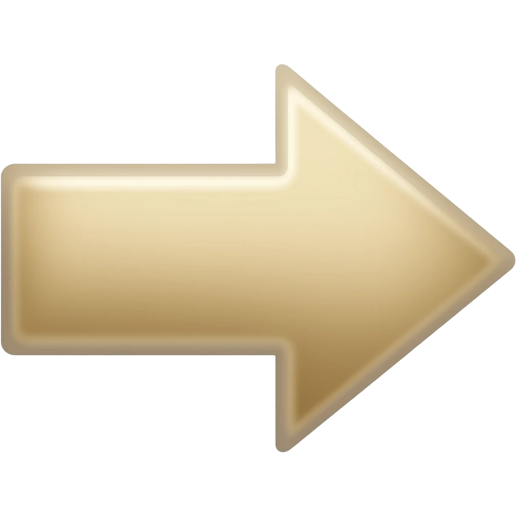 drawing of a beige arrow pointing right emoji