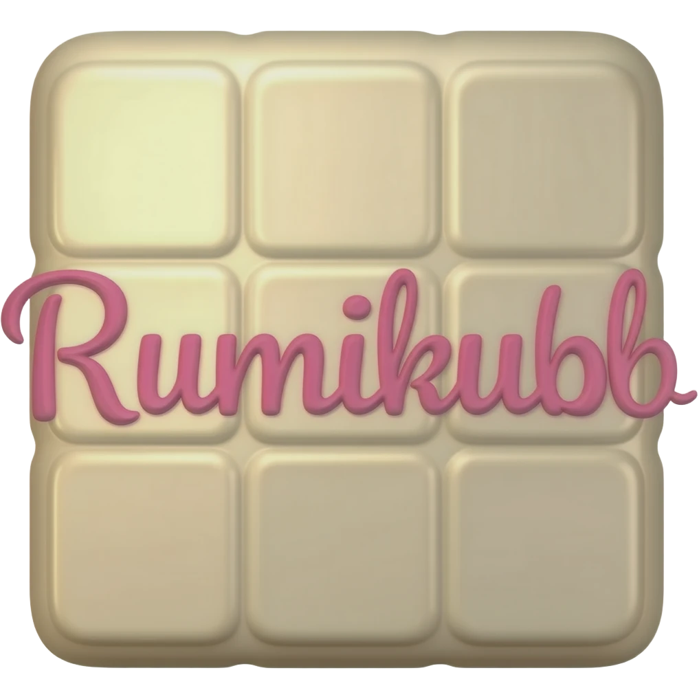 Gold pink letters rumikub emoji