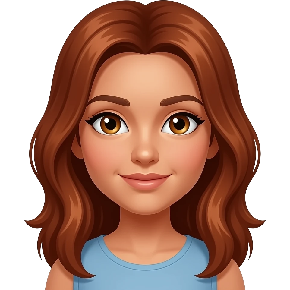 Hazel eyes, tanned skin. Redd brown hair emoji