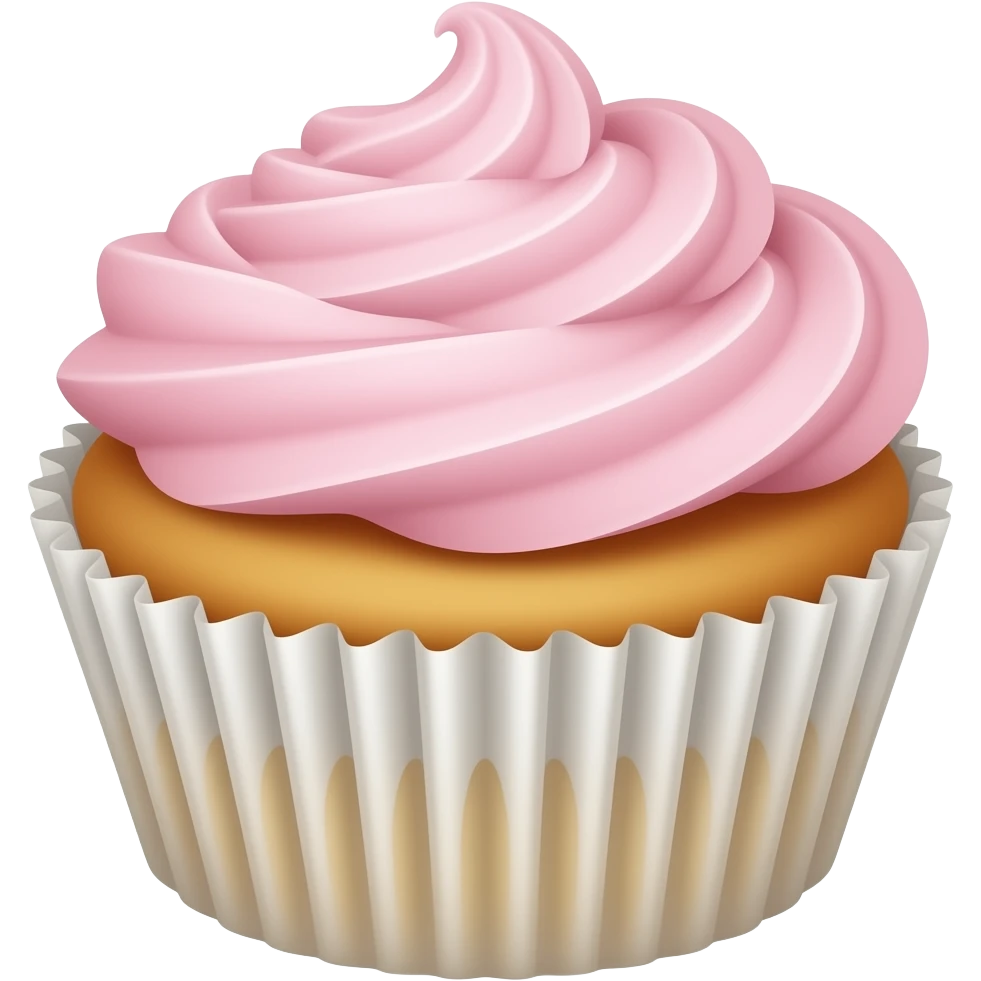 Cupcake with pink icing emoji