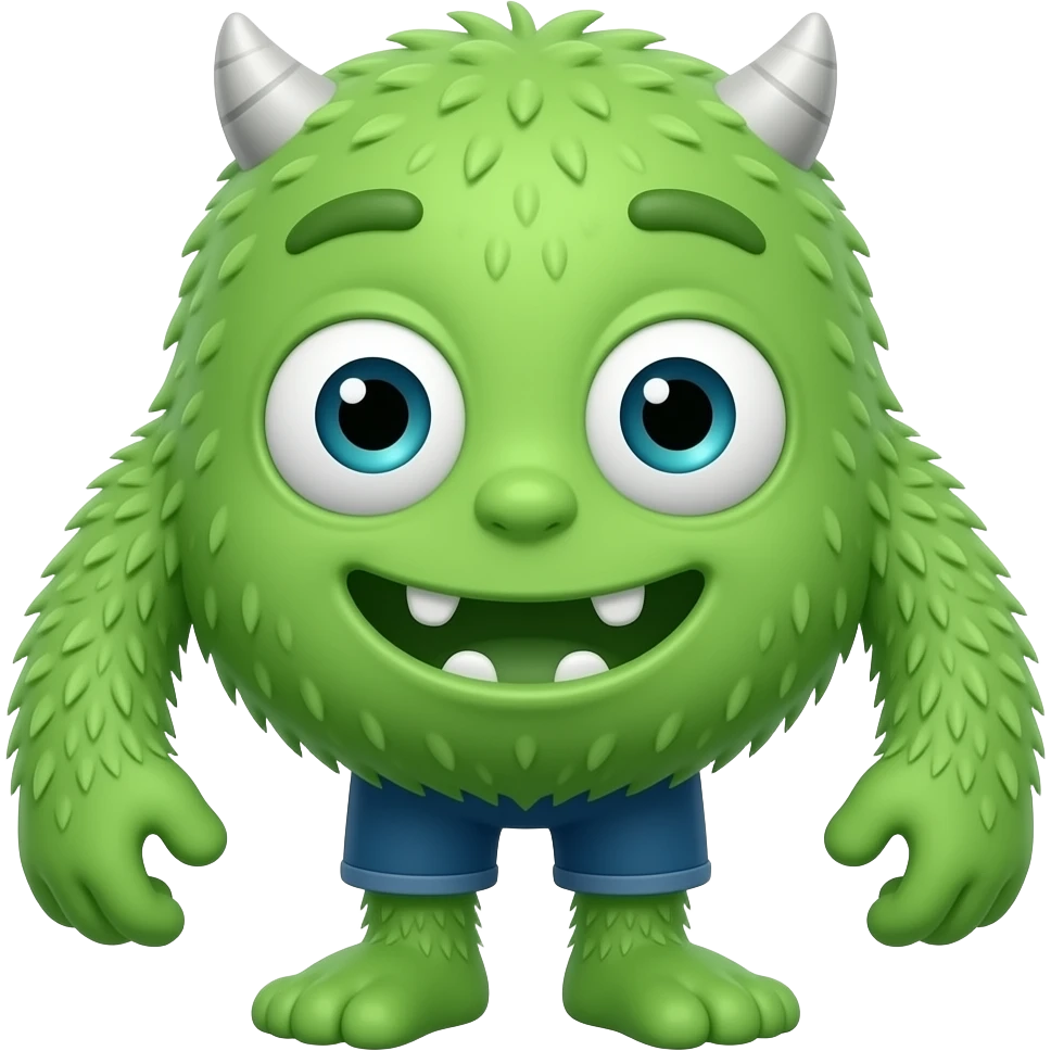 A long green monster from a game called rainbow friends he has long arms short legs hand is blind and has emoji