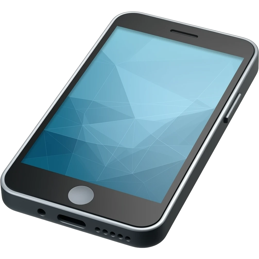 telefono moderno en tono gris o negro emoji